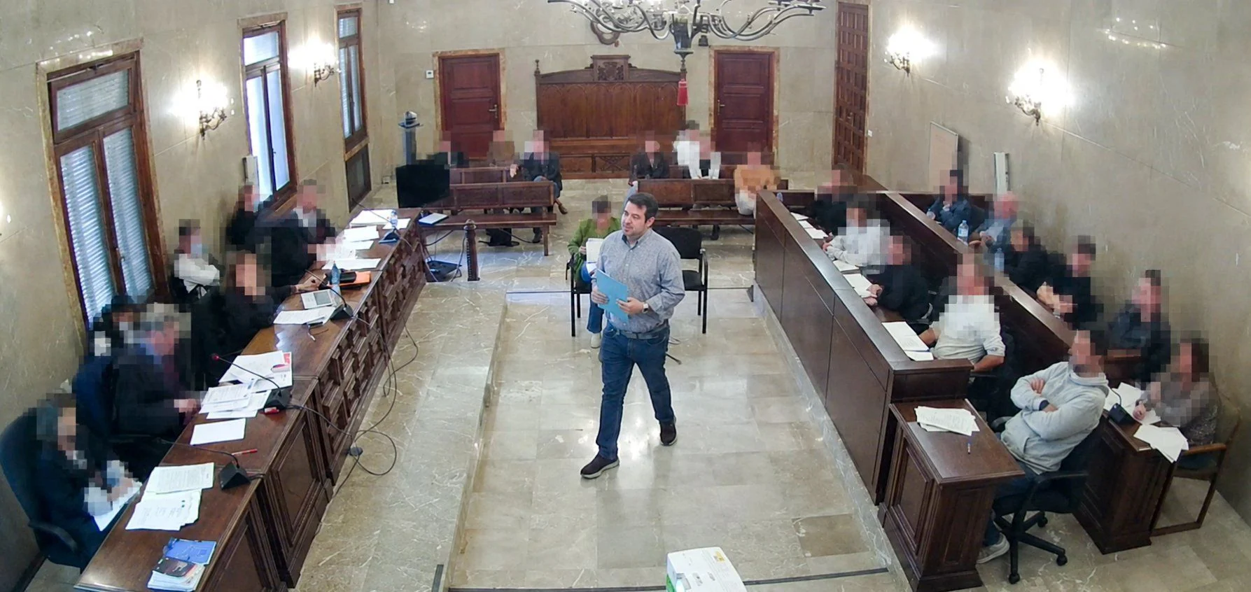 Carlos Cuadrado durante una intervención pericial en un juicio con jurado