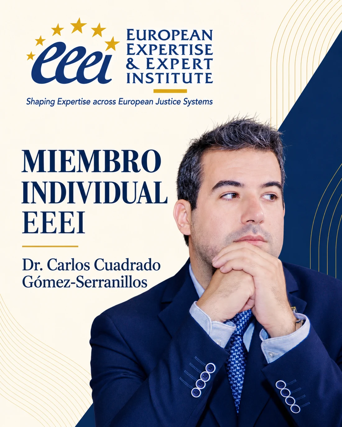 Tarjeta de Carlos Cuadrado como miembro individual del European Expertise & Expert Institute (EEEI)